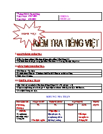 Kiểm tra Tiếng Việt 9 - Tiết 74 - Trường THCS Thạnh Đông