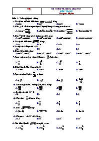 Bộ đề kiểm tra giữa học kì I môn Toán Lớp 9 (