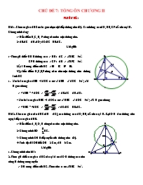 Đề cương môn Toán Lớp 9 - Chủ đề 7: Tổng ôn c