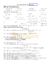 Đề cương ôn tập môn Toán Lớp 9 - Chương III