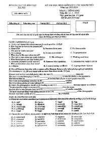 Đề thi học sinh giỏi Lớp 9 cấp Thành phố môn Tiếng Anh - Năm học 2015-2016 - Sở GD&ĐT Hà Nội