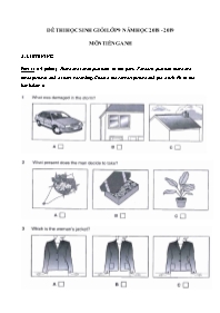 Đề thi học sinh giỏi môn Tiếng Anh Lớp 9 (Có 