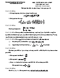 Đề thi KSCL vào Lớp 10 THPT môn Toán (Có đáp 