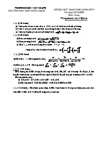 Đề thi thử học sinh giỏi môn Toán Lớp 9 - Đề 