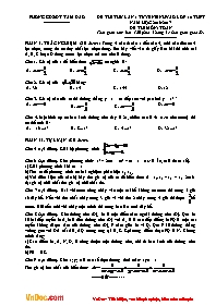 Đề thi thử Lần 1 vào Lớp 10 THPT môn Toán (Có