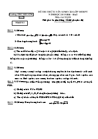 Đề thi thử tuyển sinh vào Lớp 10 môn Toán (Có
