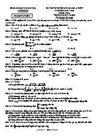 Đề thi tuyển sinh vào Lớp 10 môn Toán - Năm h