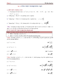 Đề cương ôn tập môn Đại số Lớp 9 - Bài 5+6