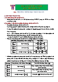 Đề cương ôn tập môn Đại số Lớp 9 - Chương 3