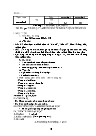 Giáo án Đại số Lớp 9 - Chương 2 - Năm học 201