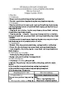 Giáo án Đại số Lớp 9 (CV5512) - Chương 4 - Ti