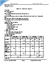 Giáo án Đại số Lớp 9 - Tiết 38+39: Kiểm tra h