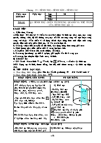 Giáo án Hình học Lớp 9 - Chương 4 - Năm học 2