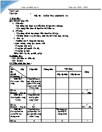 Giáo án Hình học Lớp 9 - Tiết 59: Kiểm tra ch