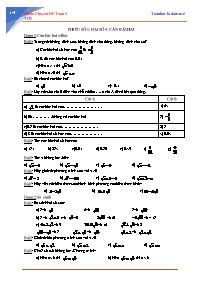 Phiếu bài tập số 1 môn Đại số Lớp 9 - Tiết 1: Căn bậc hai - Ngô Lan Anh (Có đáp án)