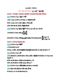 Phiếu bài tập số 1 môn Đại số Lớp 9 - Tuần 7, Tiết 49: Đồ thị hàm số y = ax² (a # 0) - Trần Thị Tươi (Có đáp án)