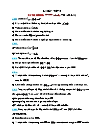 Phiếu bài tập số 2 môn Đại số Lớp 9 - Tuần 7, Tiết 49: Đồ thị hàm số y = ax² (a # 0) (Có đáp án)