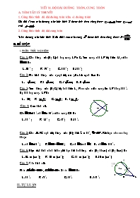 Phiếu bài tập số 5 môn Hình học Lớp 9 - Tiết 51: Độ dài đường tròn, cung tròn (Có đáp án)