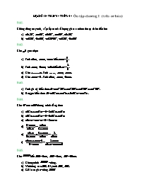 Phiếu bài tập số 6 môn Hình học Lớp 9 - Tiết 15: Ôn tập chương I (Trên cơ bản) - Trần Thị Tươi (Có đáp án)