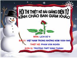 Bài giảng Lịch sử 9 - Bài 21: Việt Nam trong