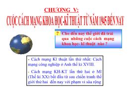 Bài giảng Lịch sử 9 - Tiết 14, Bài 12: Những 