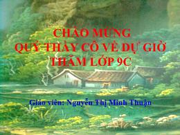Bài giảng Ngữ văn 9 - Tiết 32: Miêu tả trong 