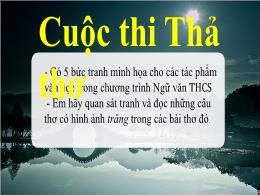 Bài giảng Ngữ văn 9 - Văn bản: Ánh trăng