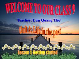 Bài giảng Tiếng Anh 9 - Unit 4: Life in the p