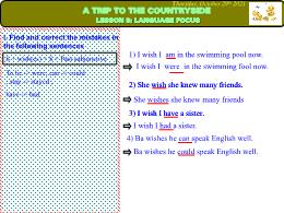 Bài giảng Tiếng Anh Lớp 9 - Period 16, Unit 3