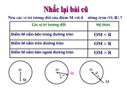 Bài giảng Toán 9 - Vị trí tương đối của đường