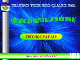 Bài giảng Vật lí 9 - Chương III: Quang học -