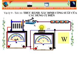 Bài giảng Vật lí 9 - Tiết 16: Thực hành Xác đ