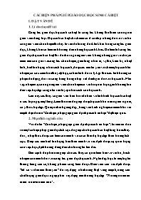 Các biện pháp giúp giáo dục học sinh cá biệt