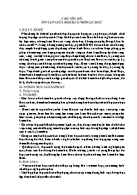 Chuyên đề Ôn tập giữa học kì II Lịch sử Khối 