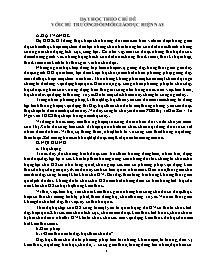 Dạy học theo chủ đề với chủ trương đổi mới gi