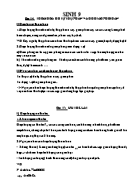 Đề cương ôn tập Covid 19 Sinh học Lớp 9