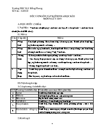 Đề cương ôn tập học kì II Ngữ văn 9 - Trường 