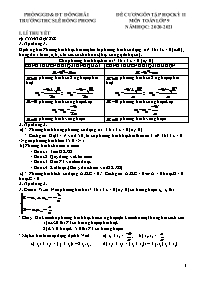Đề cương ôn tập học kì II Toán 9 - Năm học 20