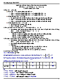 Đề cương ôn tập học kì II Toán Lớp 9