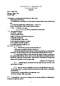 Đề cương ôn tập Ngữ văn 9 - Năm học 2019-2020