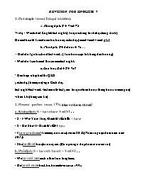 Đề cương ôn tập Tiếng Anh 9