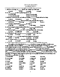 Đề cương ôn tập Tiếng Anh Khối 9