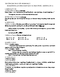 Đề kiểm tra Covid 19 các môn Khối 9 - Lần 2 -