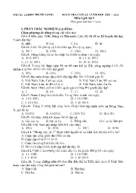 Đề kiểm tra cuối học kì I Lịch sử 9 - Năm học