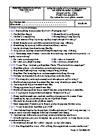 Đề kiểm tra cuối học kì II Lịch sử 9 - Mã đề 