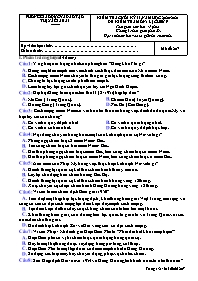 Đề kiểm tra cuối học kì II Lịch sử 9 - Mã đề 