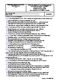 Đề kiểm tra cuối học kì II Lịch sử 9 - Mã đề 