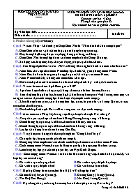 Đề kiểm tra cuối học kì II Lịch sử 9 - Mã đề 