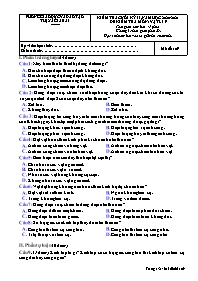 Đề kiểm tra cuối học kì II Vật lí 9 - Mã đề 1