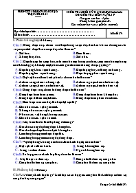 Đề kiểm tra cuối học kì II Vật lí 9 - Mã đề 2